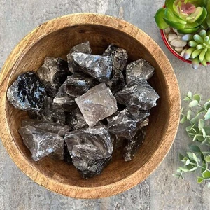 Trozos de cristal de piedras preciosas áspera de cuarzo ahumado crudo natural 3 piezas muestras - Imagen 1 de 4