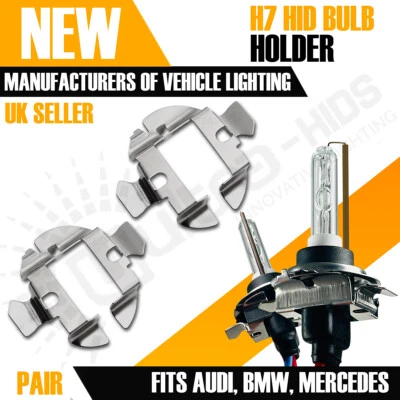 H7 METAL HID HEADLIGHT CONVERSION KIT BULB HOLDERS CLIPS ADAPTOR 477 BMW E60 H11 - Image 1 of 4