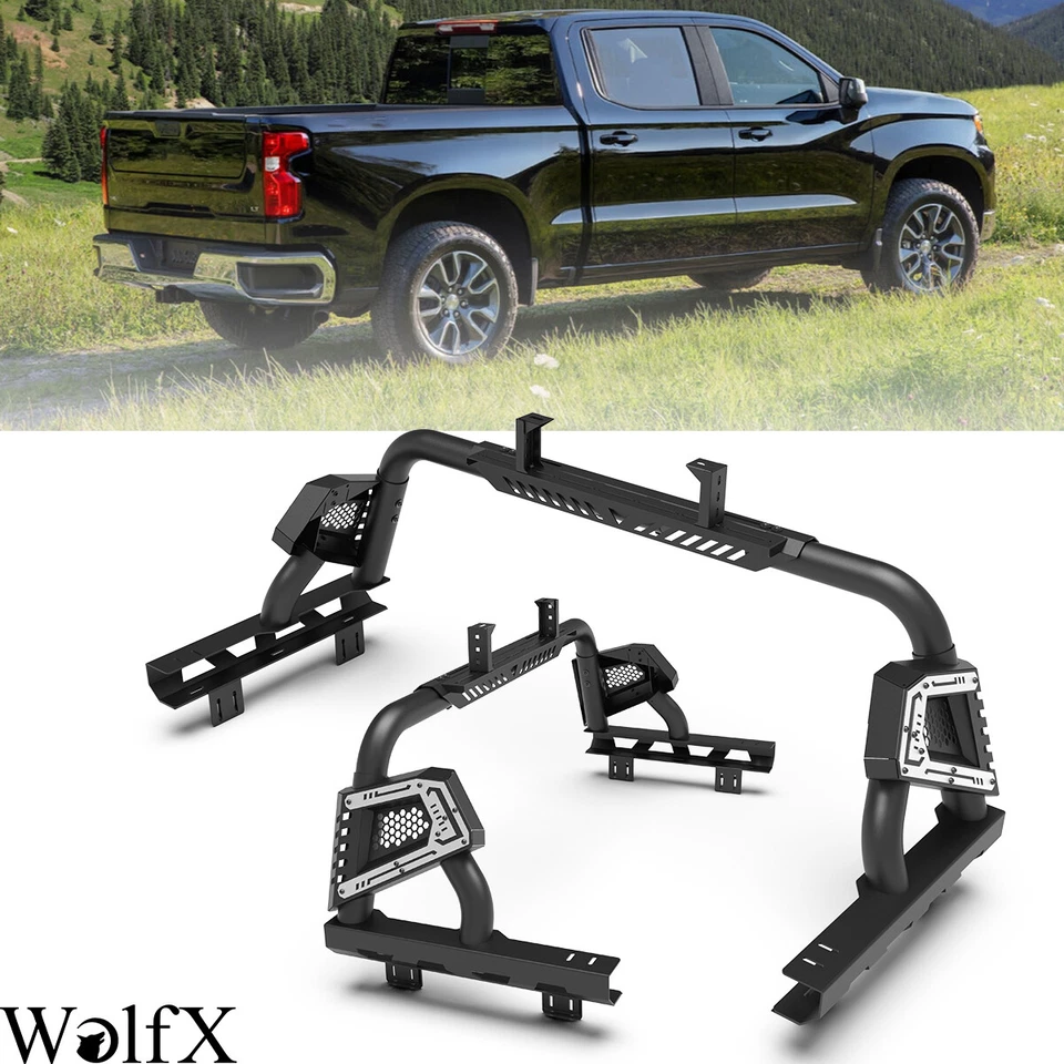 Height Width Adjustable Roll Bar For 1999-2025 Chevy Silverado 1500 Sport Bar Foto 1 de 4