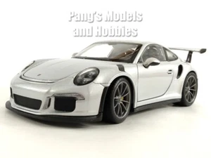 2016 Porsche 911 991.1 GT3 1/24 Scale Diecast Metal Model by Welly - Silver - Picture 1 of 13