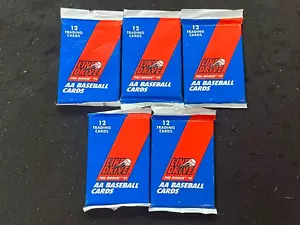 (5) 1991 IMPEL LINE DRIVE PRE ROOKIE AA BASEBALL SEALED PACK LOT - Picture 1 of 2
