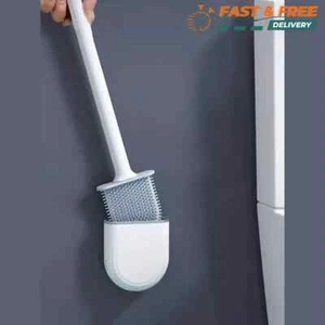 Silicone Toilet Brush with Leak-Proof Base | Soft Bristles & Quick-Dry Holder - Picture 1 of 20