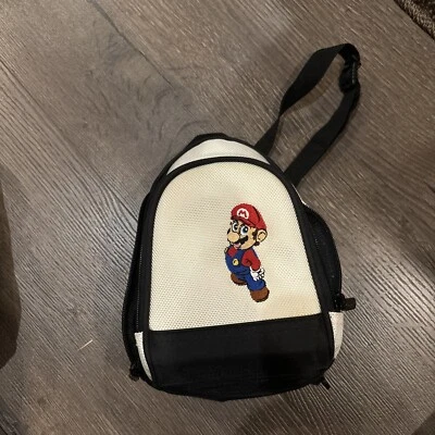 Nintendo Super Mario small  backpack Bag adjustable straps White/ Black Foto 1 de 4