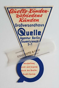 Quelle Kunden zufriedene Kunden Großversandhaus Berlin Werbung Reklame Vintage - Picture 1 of 2