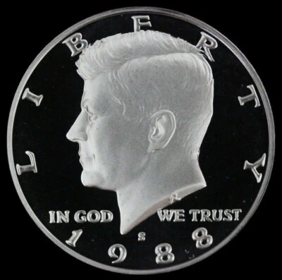 1988-S KENNEDY PROOF BEAUTIFUL BU UNCIRCULATED GEM HALF DOLLAR CN-CLAD - Image 1 of 3