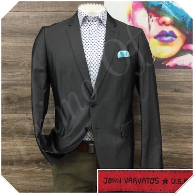 JOHN VARVATOS Mens Blazer Sport Coat 2 Button Casual Jacket Size 44R Cotton Suit - Image 1 of 4