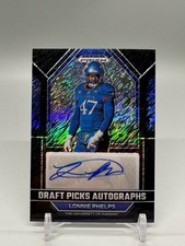 2023 Panini Prizm Draft Picks Autographs Lonnie Phelps Black Shimmer 1/1 Rookie