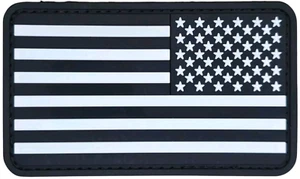 USA AMERICAN COUNTRY REVERSE FLAG SWAT TACTICAL GLOW PVC HOOK PATCH - Picture 1 of 3