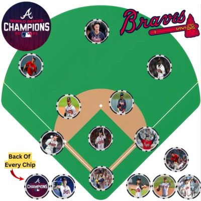 Atlanta Braves 2021 World Series Champs Collectable Chip Set (14) - Image 1 of 2