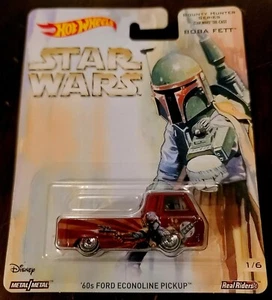 Hot Wheels 2017 Pop Culture Star Wars Boba Fett 60's Ford Econoline Pickup #1/6 - Picture 1 of 5