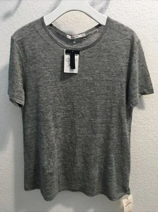 Alexander Wang Womens linen tee Heathered gray Size S Nwt - Picture 1 of 5