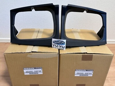 日产正品 240SX 180SX RPS13 89-94 车头灯挡板盖装饰一对原始设备制造商 — 第 1/4 张图片