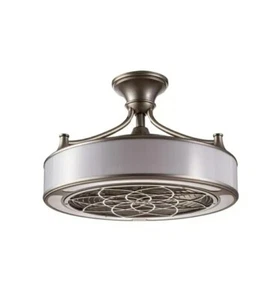 Home Decorators Windara 22 in. LED Brushed Nickel Ceiling Fan With Remote Contrl - Picture 1 of 13