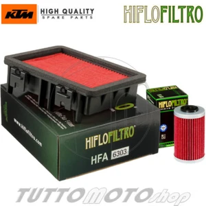 Filtro Aria + Olio KTM Duke 125 4T ABS 2017-2023 / Kit Filtri HIFLO Manutenzione - Foto 1 di 5