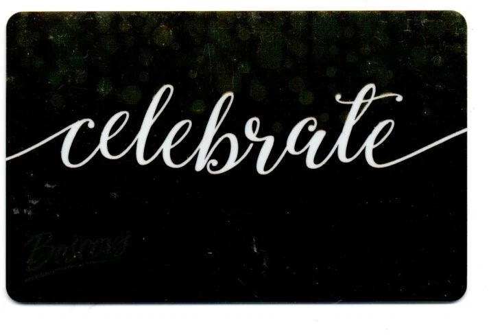 Tarjeta de regalo Boscov's Celebrate Gold Glitter sin valor de $ coleccionable Foto 1 de 1
