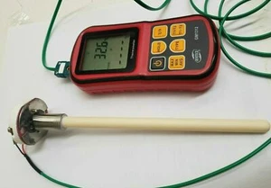 S TYPE CERAMIC SENSOR AND THERMOMETER FOR KILN, POTTERY, CERAMIC 150mm to 300mm - Picture 1 of 6