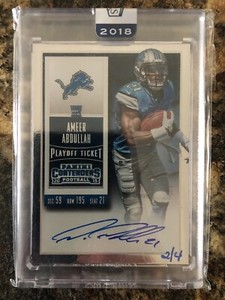 Ameer Abdullah 2018 Panini Honors 2015 Contenders Buyback Rookie Auto 2/4