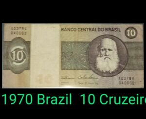 1970 Brazil P-193a; C137; 10Cruzeiros Paper. 