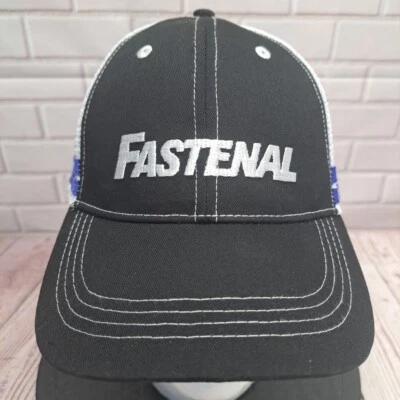 NUEVO Sombrero Gorra Camionero Sujetador Malla Espalda Negro Blanco Azul Rayas Foto 1 de 4