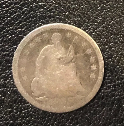1855 Arrows Liberty Seated Half Dime Silver Coin NICE COIN! Cover