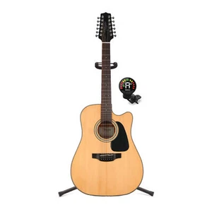 Takamine GD30CE 12NAT Dreadnought Cutaway 12 String Guitar Natural Bundle - Picture 1 of 7