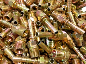 Bundle 1/2 NPT Male 3/8 Hydraulic Hose Insert Pipe Crimp Fitting Adaptor Job Lot - Picture 1 of 1