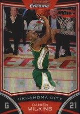 2008-09 Bowman Chrome X-Fractors Thunder Basketball Card #83 Damien Wilkins /299