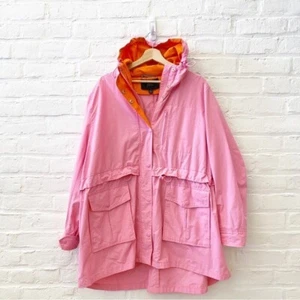 J. Crew || Perfekte Übergangsjacke Parka Color Block Rosa Orange XXL - Bild 1 von 8