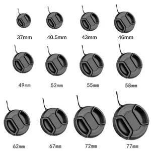 37mm-105mm Front Lens Cap Cover Center Pinch Snap On For Canon Nikon Sony 1PCS - Picture 1 of 30