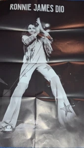 RONNIE JAMES DIO - b&w & VTG from Greek metal hammer mag+bon Jovi album poster☆ - Picture 1 of 7