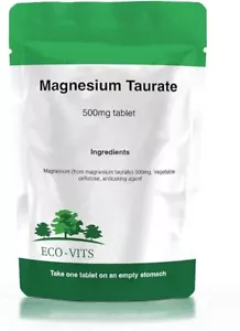 ECO-VITS MAGNESIO TAURATO (500MG) SCHEDE. Imballaggio riciclabile. - Foto 1 di 1