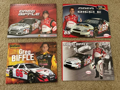 Lot of 4 Greg Biffle #66 nascar racing postcards Cover