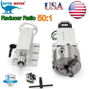 (EE. UU.) Rotación 4to eje 3 mordazas 100 mm 50:1 armónico sin huecos cero contragolpe + contrapunto - Imagen 1 de 19