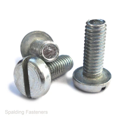 SPALDING FASTENERS M3,4,5,6,8 A2 STAINLESS SLOTTED MACHINE SCREWS METRIC PAN HEAD BOLTS SCREW DIN85