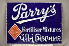 Vintage Parry's Fertilizer Mixture Sign Board Porcelain Enamel Advertising Old