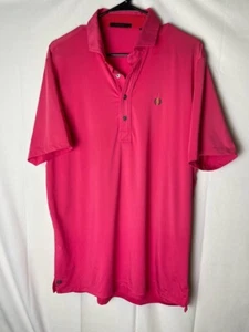 Greyson Golf Men's Polo Shirt Relay Torch Logo Pink Size Large - Picture 1 of 7