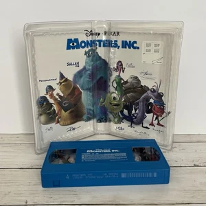 Monsters Inc VHS Tape Clear Clamshell Blue Vintage 2001 Disney Pixar - Picture 1 of 17