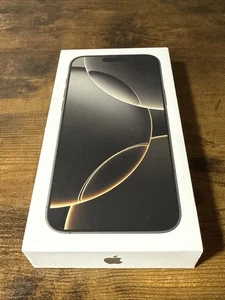 Apple iPhone 16 Pro Max A3084 Titane Naturel 256 Go Boîte Vide UNIQUEMENT Original OEM - Photo 1 sur 6