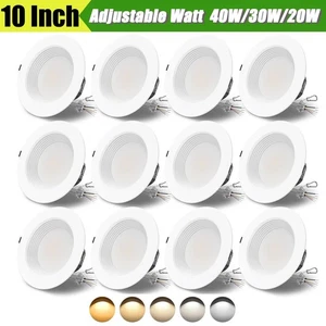 12 Pack LED Ceiling Down Light 10 inch 40W 2700-5000K Recessed Lights 120-347VAC - Picture 1 of 11