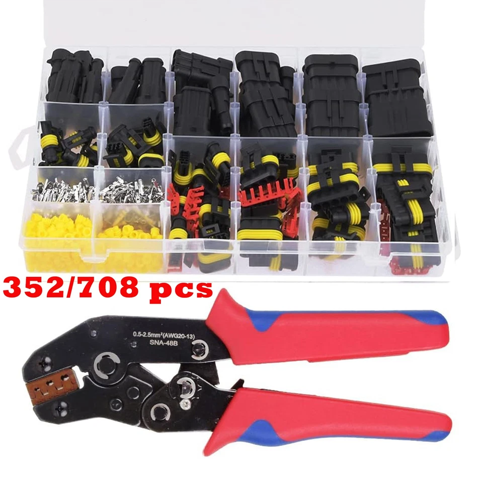 MARKENLOS AMP Superseal Stecker Set Sortiment Kabelsteckser Satz 1 2 3 4 5 6 polig Kfz Pkw