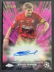 2023-24 Topps Chrome Steven Gerrard Red Laser Autograph Liverpool /199 - Bild 1 von 2