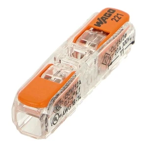 Wago 221 Inline Universal Verbindungsklemme für weiche und starre Drähte 2x4mm² - Bild 1 von 5