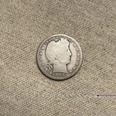 1905-O Barber Silver Quarter Rare Date 1,230,000 Mintage Fast Shipping 117 TL - Image 1 of 2