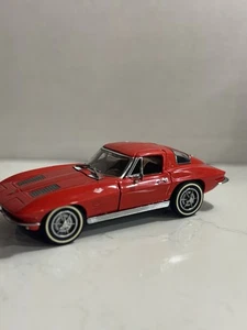 Franklin Mint 1963 Chevrolet Corvette Sting Ray, 1:24 Diecast, Red. No Box-Mint - Picture 1 of 8