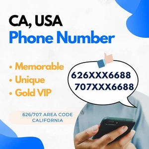 Numéro de téléphone California Vanity ! Numéro VIP/chanceux doré, numéro de téléphone unique - Photo 1 sur 1