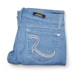 Pantalones de mezclilla Rock and Republic punto grueso para mujer talla 27 elásticos lavado claro usados en excelente estado - Imagen 1 de 11