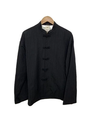 visvim 18SS DHARMA SHIRT PINSTRIPE 3 Wool BLK 0118105011014 - Image 1 of 4