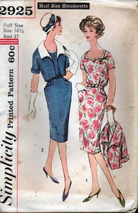 UNCUT VINTAGE SIMPLICITY Sewing Pattern - SLIM DRESS & JACKET - Bust 37 - Picture 1 of 2