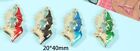 Lot 40 Pcs Cartoon Color Love Heart Charm Earrings Pendants Diy Jewelry Makings