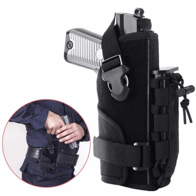 Tactical Molle Pistol Holster Universal Adjustable Handgun Molle Belt Gun Pouch - Image 1 of 4